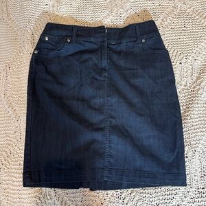 Dana Buchman Blue Pencil Midi Skirt for Work